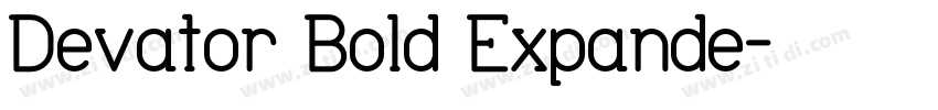 Devator Bold Expande字体转换